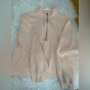 Fabletics Pink Half Zip Sweater